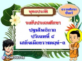 วิชาพุทธประวัติ : ปริเฉทที่ ๘ เสด็จเมืองราชคฤห์-๓