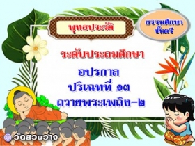 วิชาพุทธประวัติ : ปริเฉทที่ ๑๓ ถวายพระเพลิง-๒