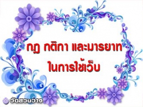 กฎกติกาและมารยาทการใช้เว็บ